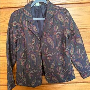 Christopher & Banks Multicolor Paisley Blazer
